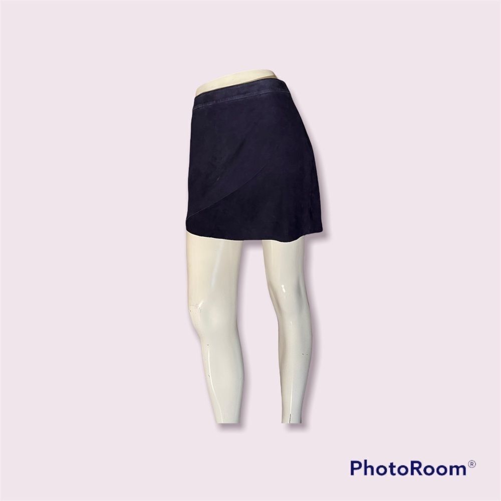 Alice + Olivia 100% Leather Suede Mini Skirt NWT - Picture 6 of 7